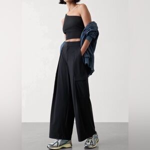 Athleta Pinnacle High Rise Trouser Black, Women Size 12 Tall